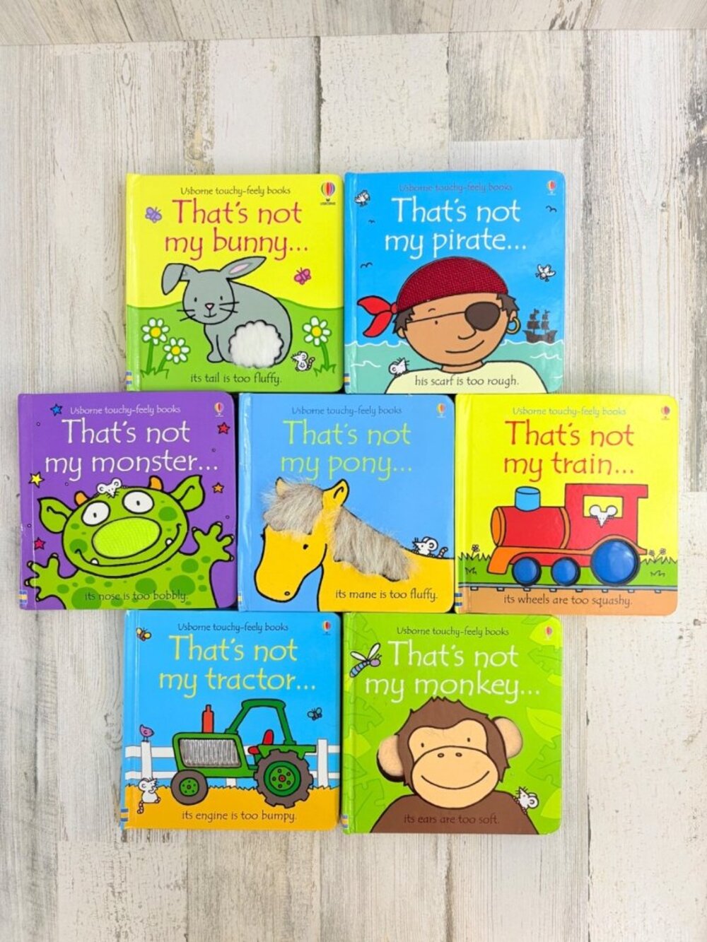 Lot of 7 THAT'S NOT MY Board Books Usborne  Touchy-Feely Train Pirate Tractor